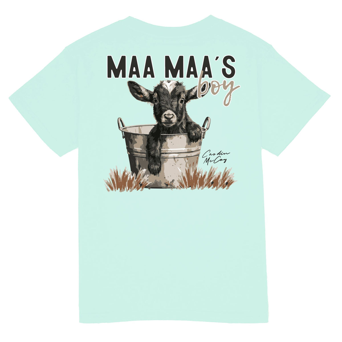 Kids' Maa Maa's Boy Short Sleeve Pocket Tee Short Sleeve T-Shirt Cardin McCoy Blue Mint XXS (2/3) 