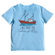 Kids' Make Me Fishers of Men Short-Sleeve Tee Short Sleeve T-Shirt Cardin McCoy Light Blue XXS (2/3) Pocket