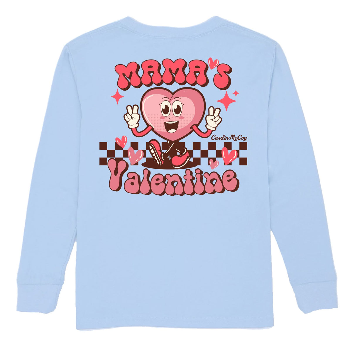 Kids' Mama's Valentine Long-Sleeve Tee Long Sleeve T-Shirt Cardin McCoy Light Blue XXS (2/3) No Pocket