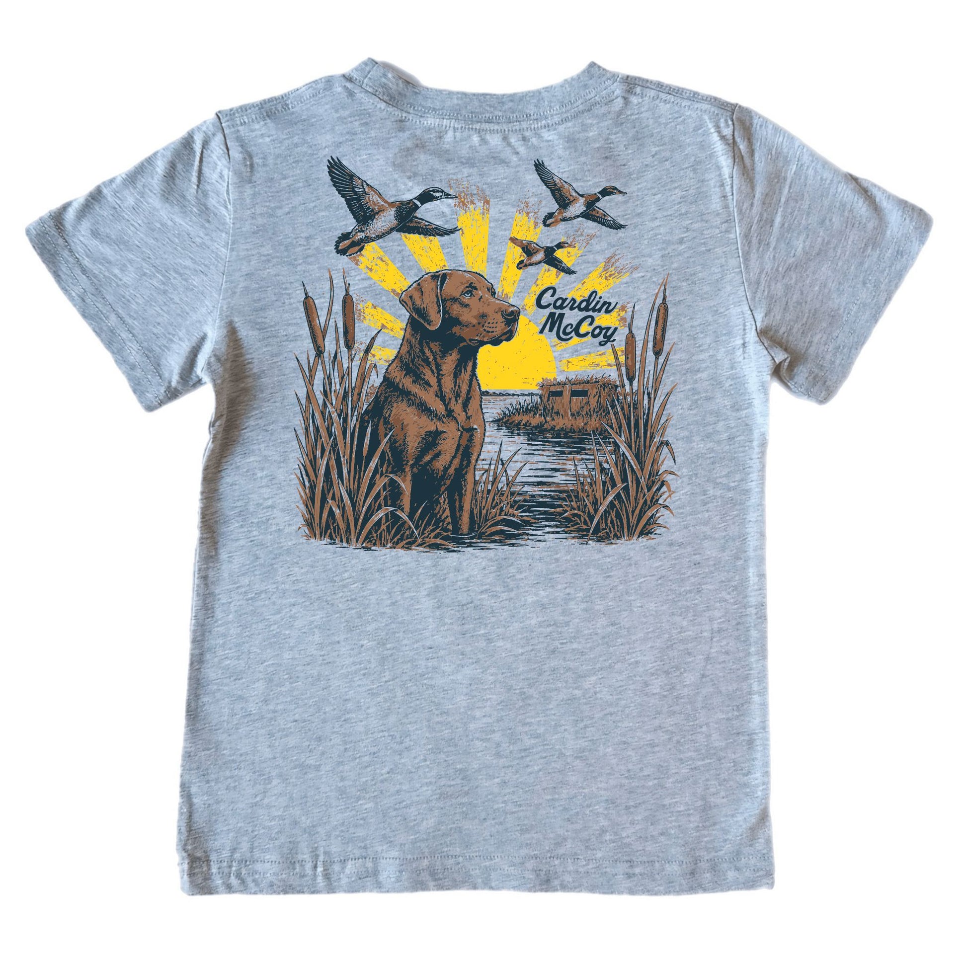 Kids' Marsh Dog Short-Sleeve Tee Short Sleeve T-Shirt Cardin McCoy Heather Gray XXS (2/3) Pocket