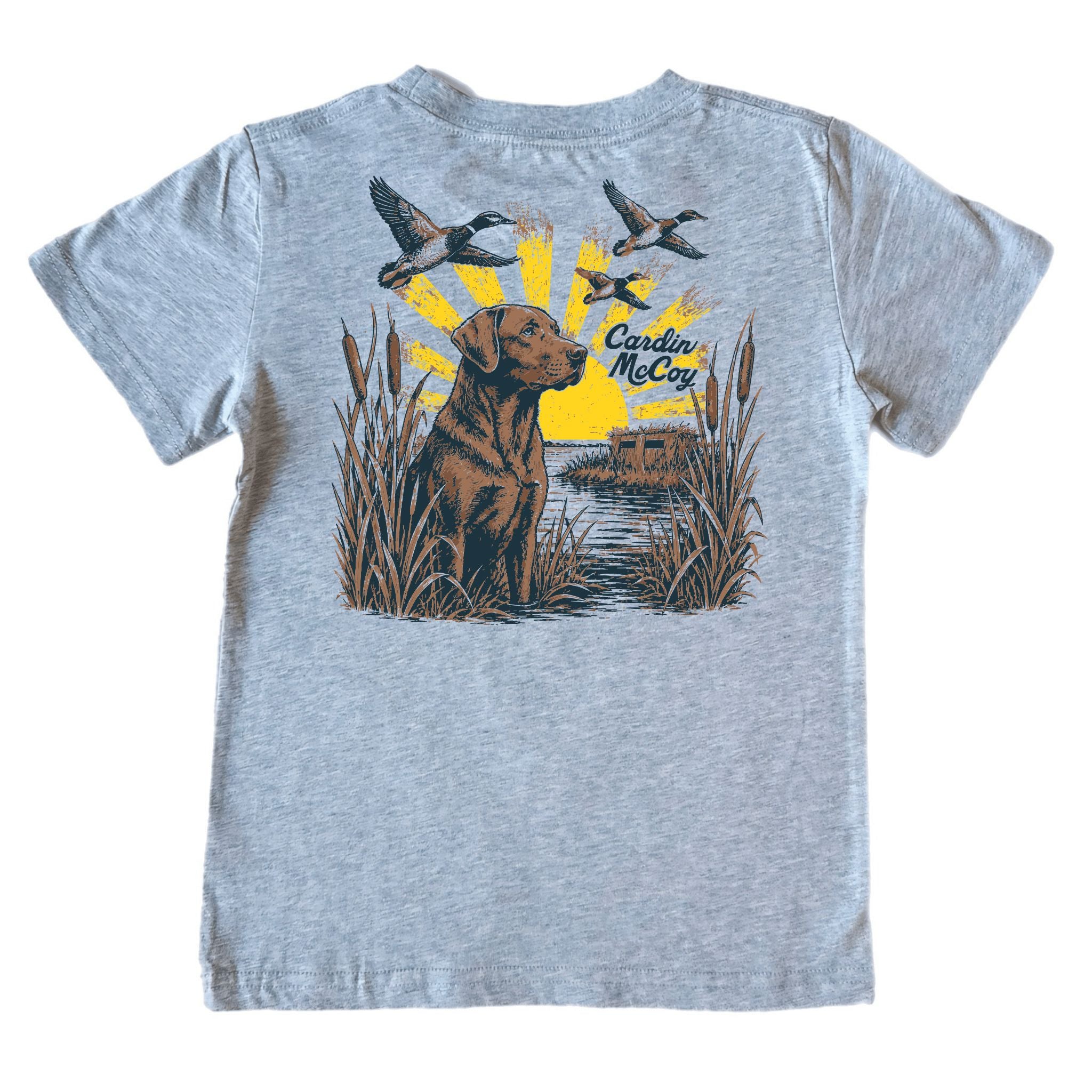 Kids' Marsh Dog Short-Sleeve Tee Short Sleeve T-Shirt Cardin McCoy Heather Gray XXS (2/3) Pocket