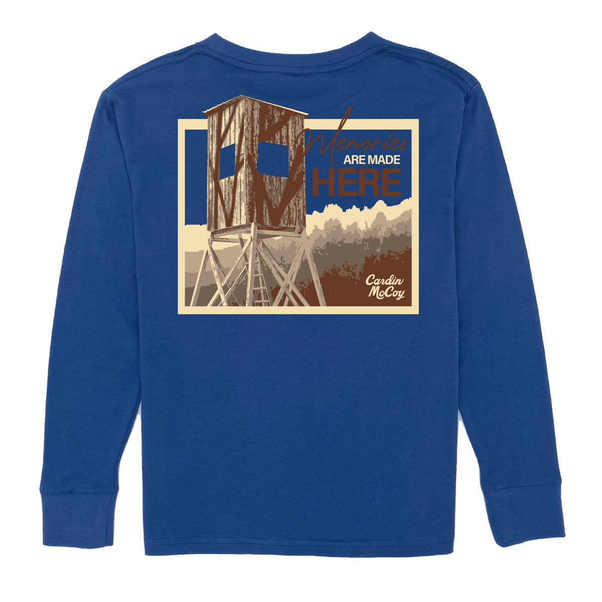 Kids' Memories Are Made Here Long-Sleeve Tee Long Sleeve T-Shirt Cardin McCoy Blue XXS (2/3) Pocket