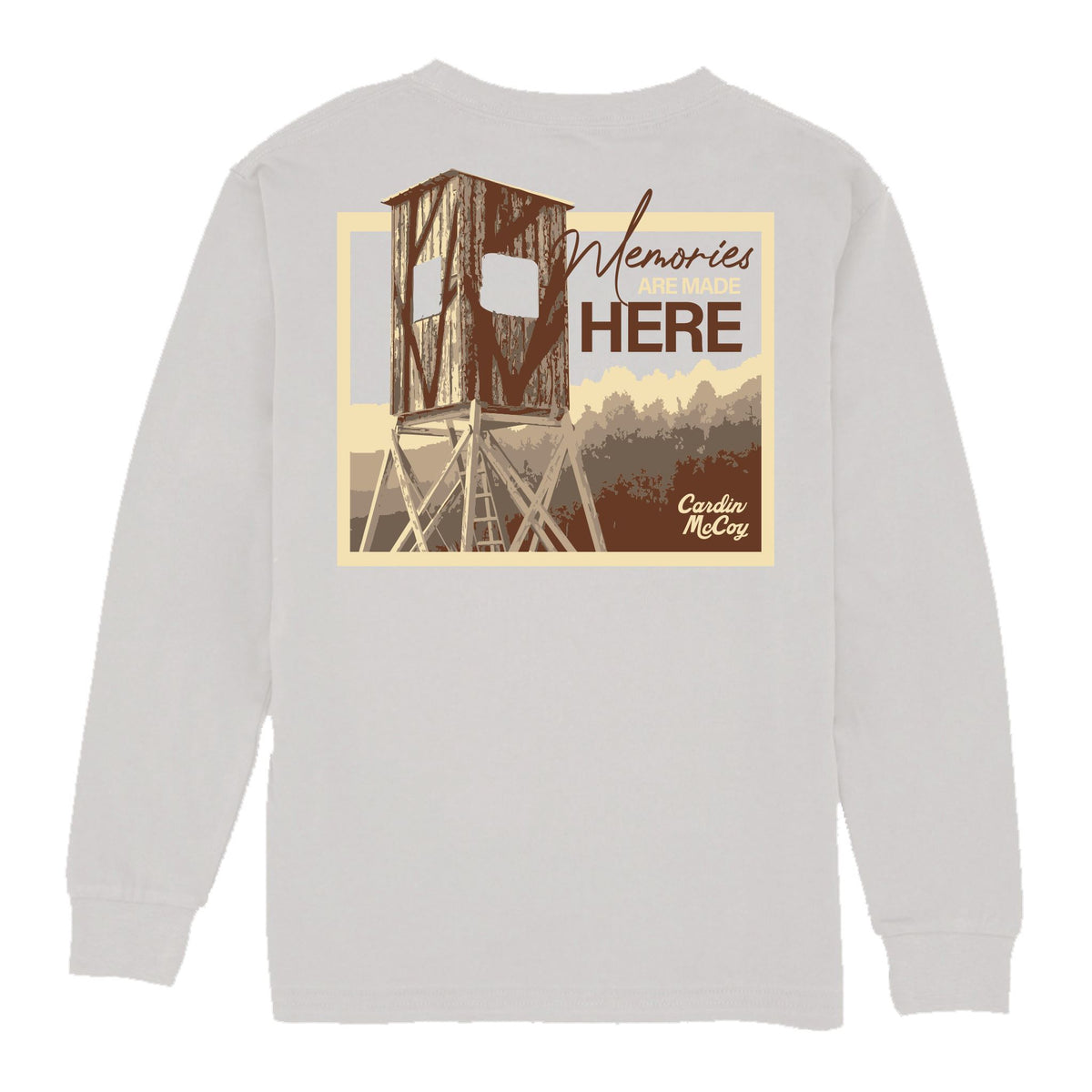 Kids' Memories Are Made Here Long-Sleeve Tee Long Sleeve T-Shirt Cardin McCoy Ice Gray XXS (2/3) Pocket