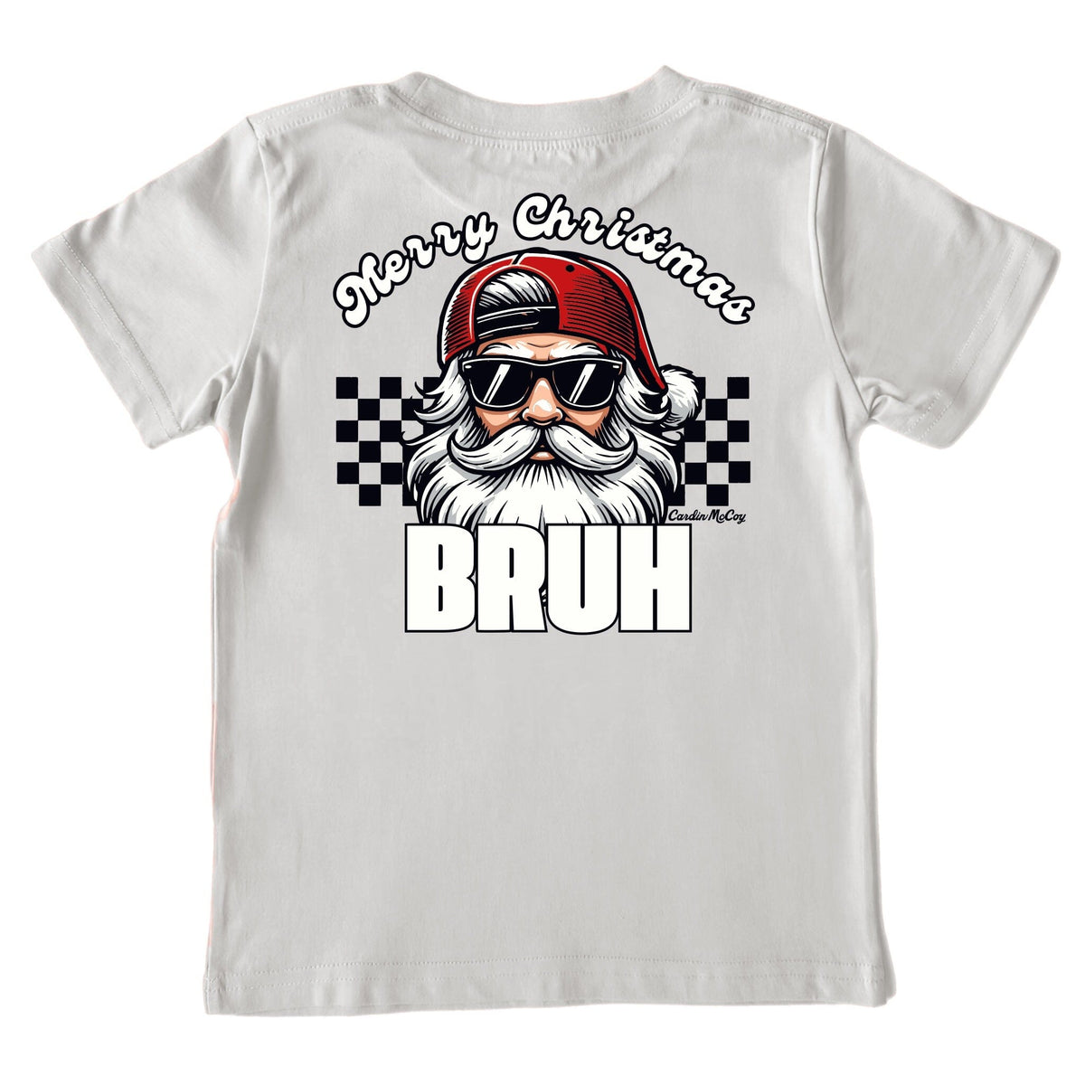 Kids' Merry Christmas Bruh Short-Sleeve Tee Short Sleeve T-Shirt Cardin McCoy Ice Gray XXS (2/3) Pocket