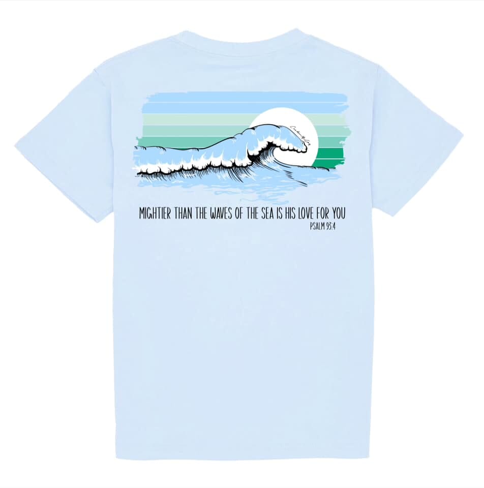 Kids' Mightier Than The Waves Short Sleeve Pocket Tee Short Sleeve T-Shirt Cardin McCoy Cool Blue XXS (2/3) 