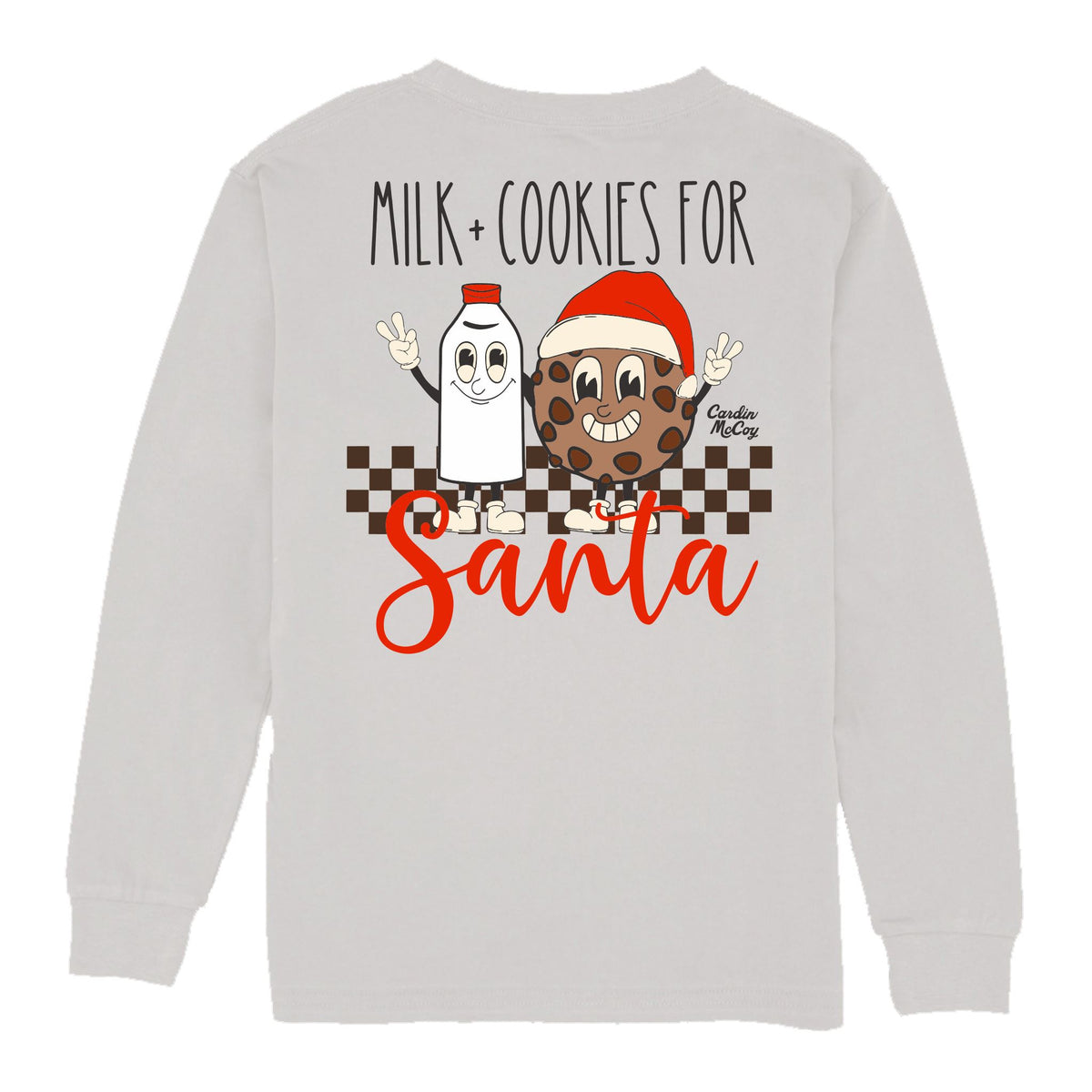 Kids' Milk & Cookies Long-Sleeve Tee Long Sleeve T-Shirt Cardin McCoy Ice Gray XXS (2/3) Pocket