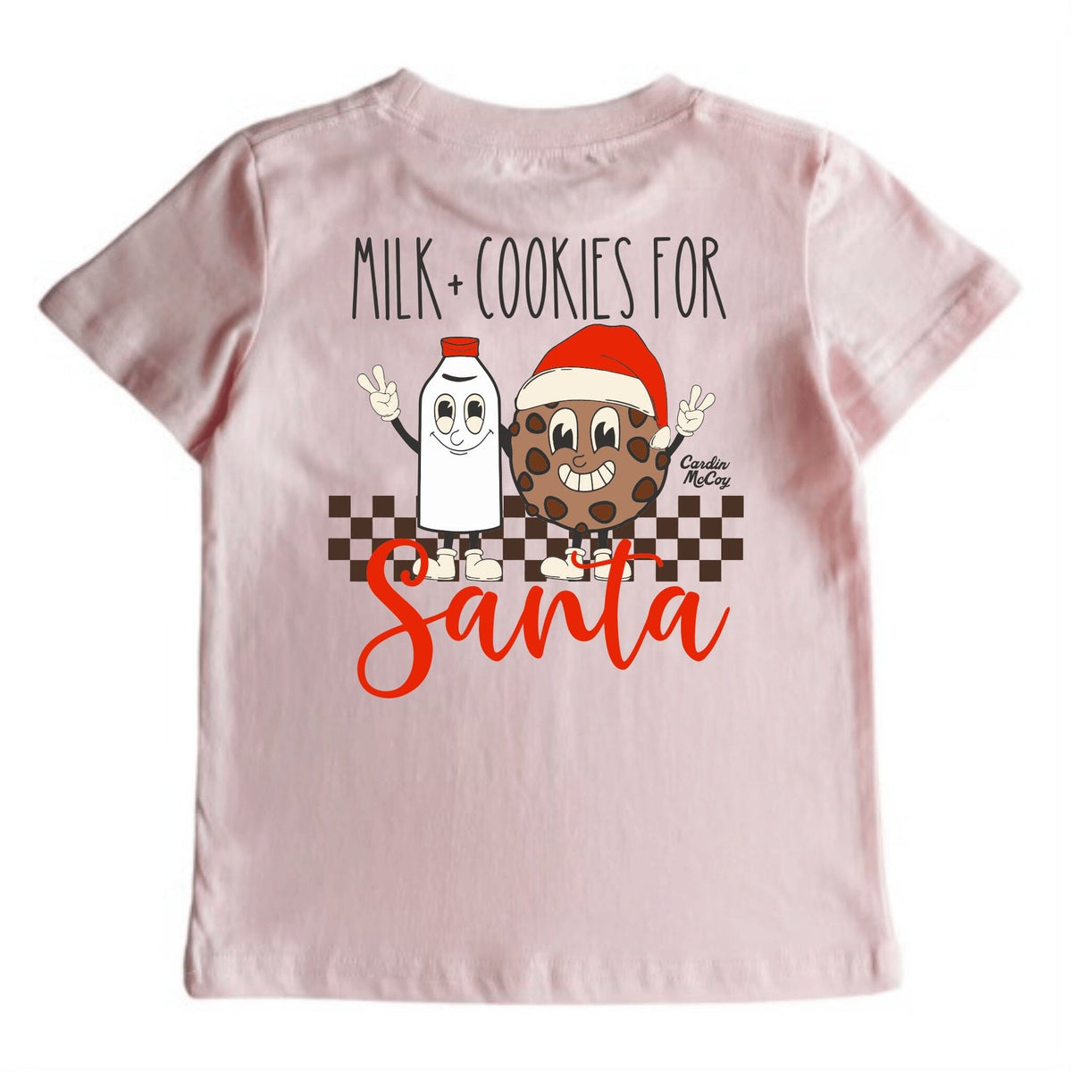Kids' Milk & Cookies Short-Sleeve Tee Short Sleeve T-Shirt Cardin McCoy Light Pink XXS (2/3) Pocket