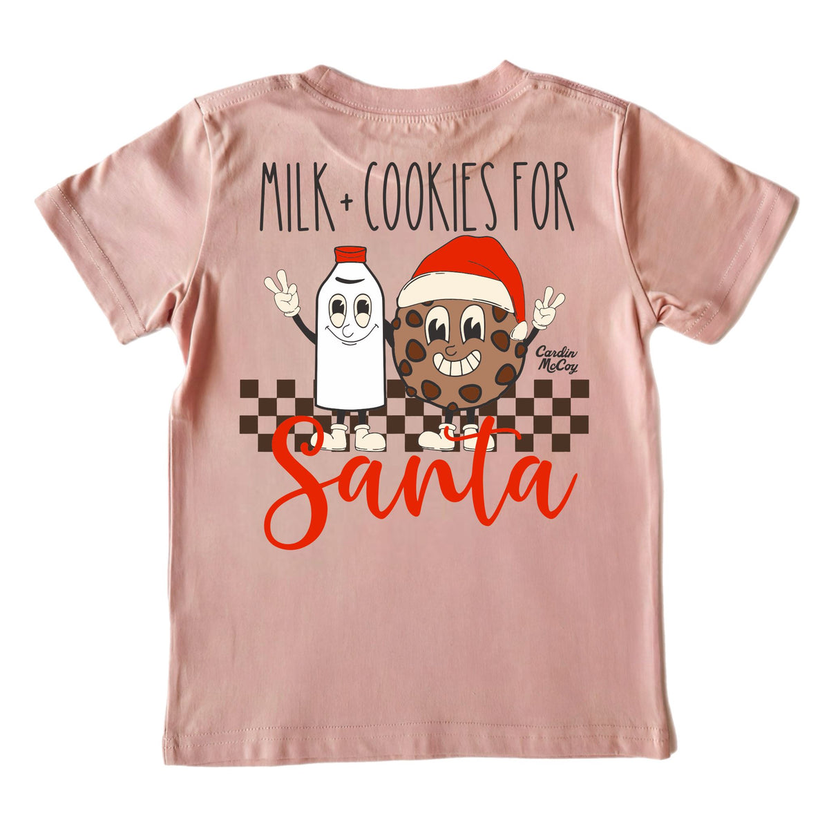 Kids' Milk & Cookies Short-Sleeve Tee Short Sleeve T-Shirt Cardin McCoy Rose Tan XXS (2/3) Pocket