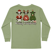 Kids' Mooey Christmas Long-Sleeve Tee Long Sleeve T-Shirt Cardin McCoy Light Olive XXS (2/3) Pocket