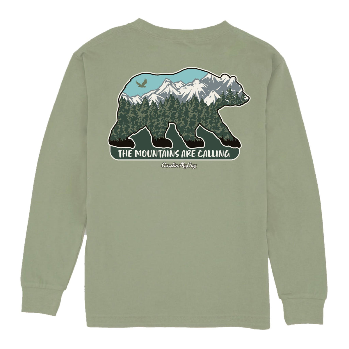 Kids' Mountains Are Calling Long-Sleeve Tee Long Sleeve T-Shirt Cardin McCoy Light Olive XXS (2/3) Pocket