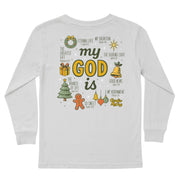 Kids' My God Is Long-Sleeve Tee Long Sleeve T-Shirt Cardin McCoy Ice Gray XXS (2/3) Pocket