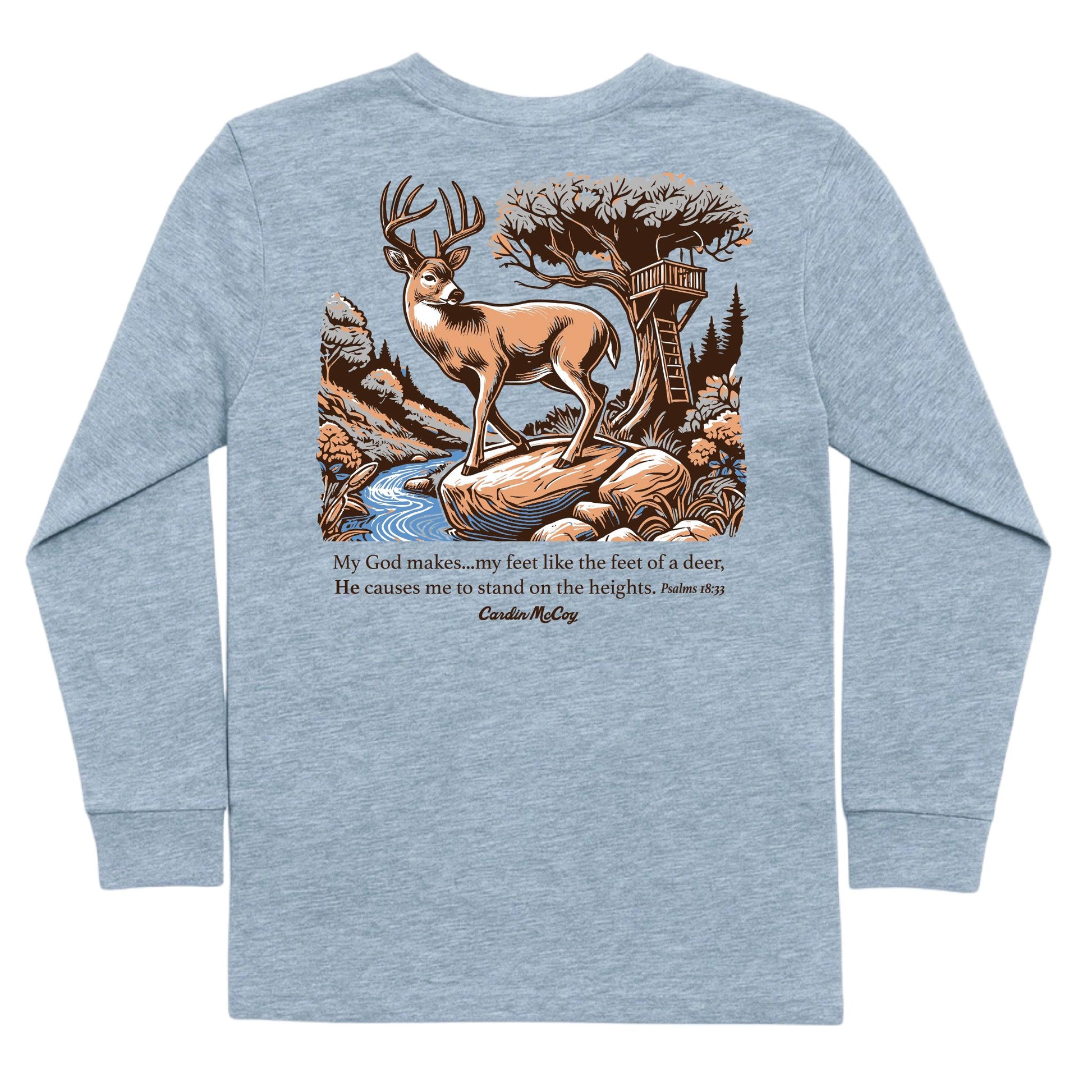 Kids' My God Makes Long-Sleeve Tee Long Sleeve T-Shirt Cardin McCoy Heather Gray XXS (2/3) Pocket