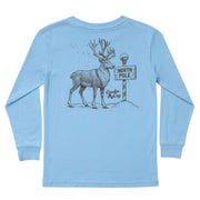 Kids' North Pole Sketch Long-Sleeve Tee Long Sleeve T-Shirt Cardin McCoy Light Blue XXS (2/3) Pocket
