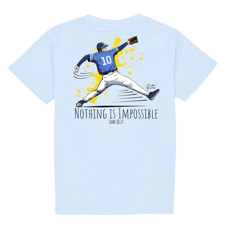 Kids' Nothing is Impossible Short Sleeve Pocket Tee Short Sleeve T-Shirt Cardin McCoy Cool Blue XXS (2/3) 