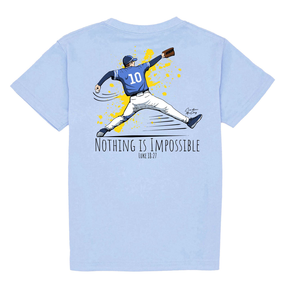 Kids' Nothing is Impossible Short Sleeve Pocket Tee Short Sleeve T-Shirt Cardin McCoy Light Blue XXS (2/3) 