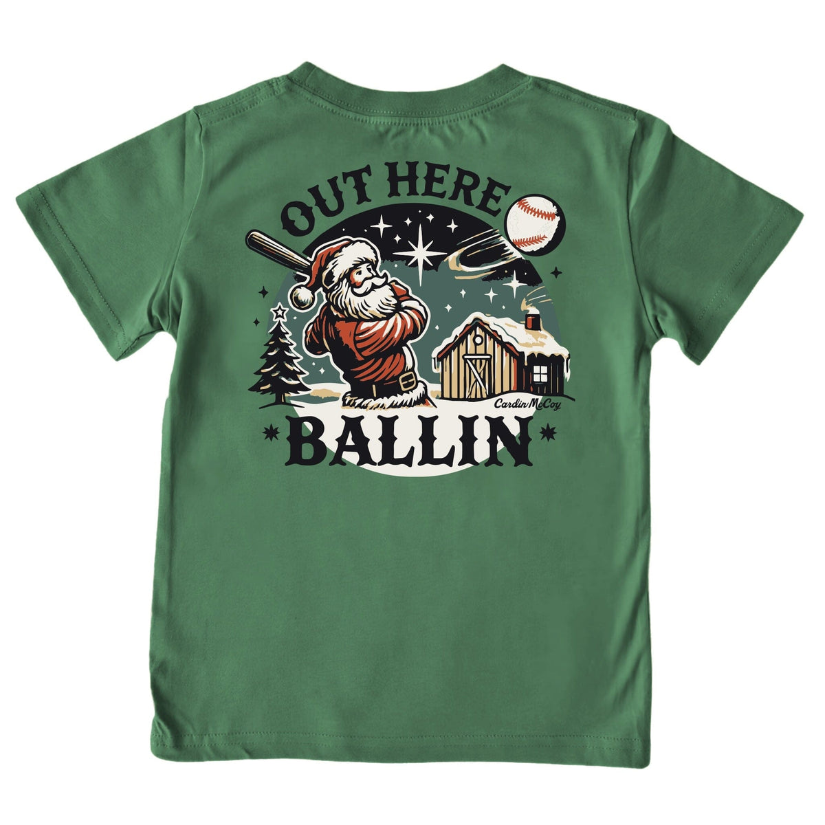 Kids' Out Here Ballin Short-Sleeve Tee Short Sleeve T-Shirt Cardin McCoy Dark Olive XXS (2/3) Pocket