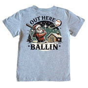 Kids' Out Here Ballin Short-Sleeve Tee Short Sleeve T-Shirt Cardin McCoy Heather Gray XXS (2/3) Pocket