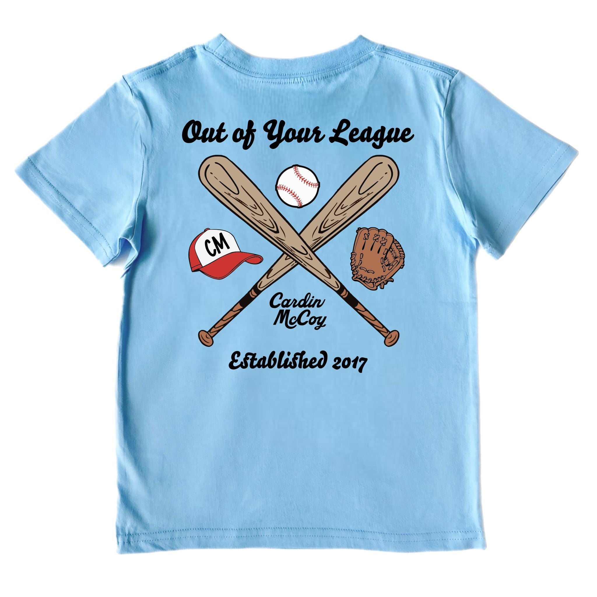Kids' Out of Your League Short-Sleeve Tee Short Sleeve T-Shirt Cardin McCoy Light Blue XXS (2/3) Pocket