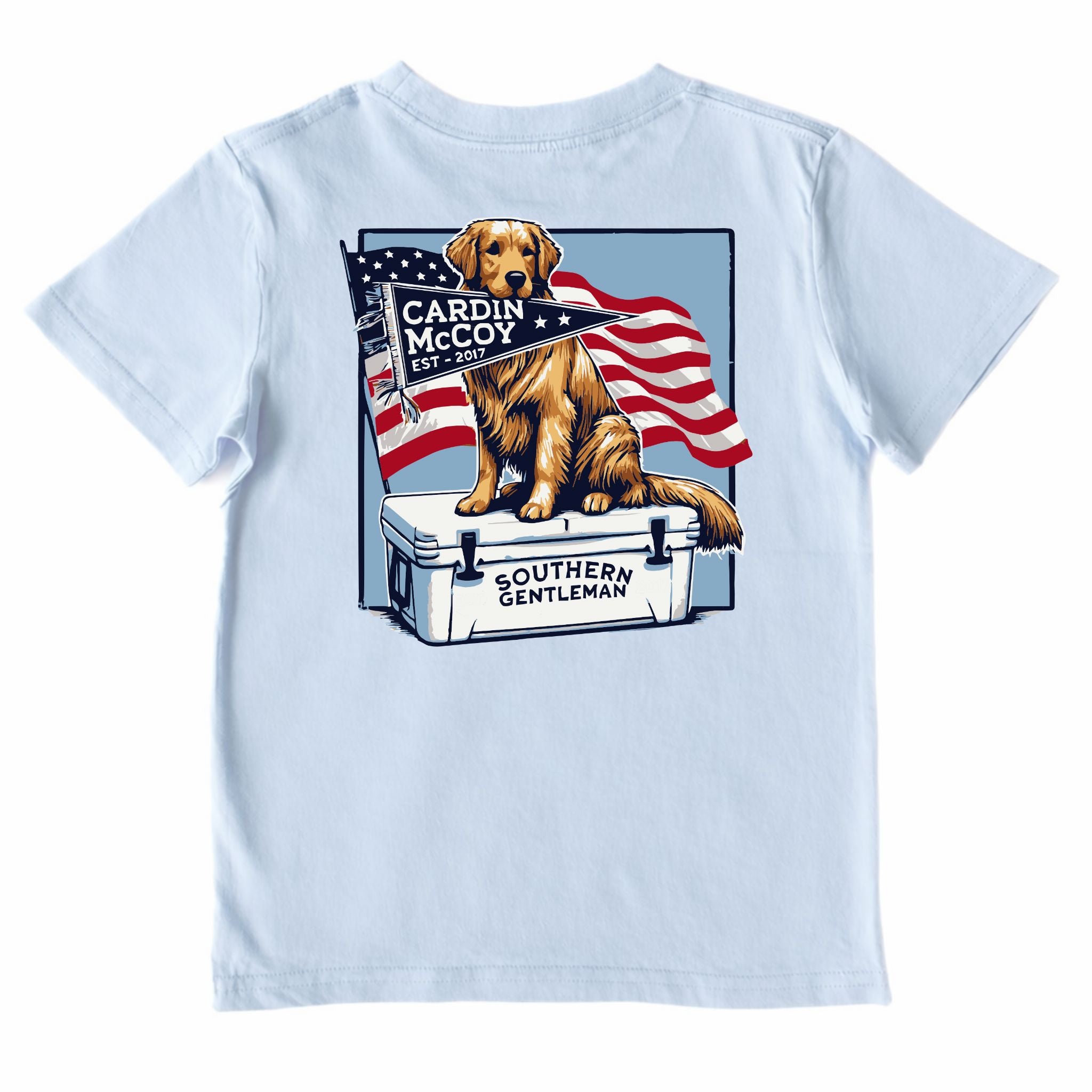 Kids' Patriotic Southern Gentleman Performance Short-Sleeve Tee Short Sleeve T-Shirt Cardin McCoy 