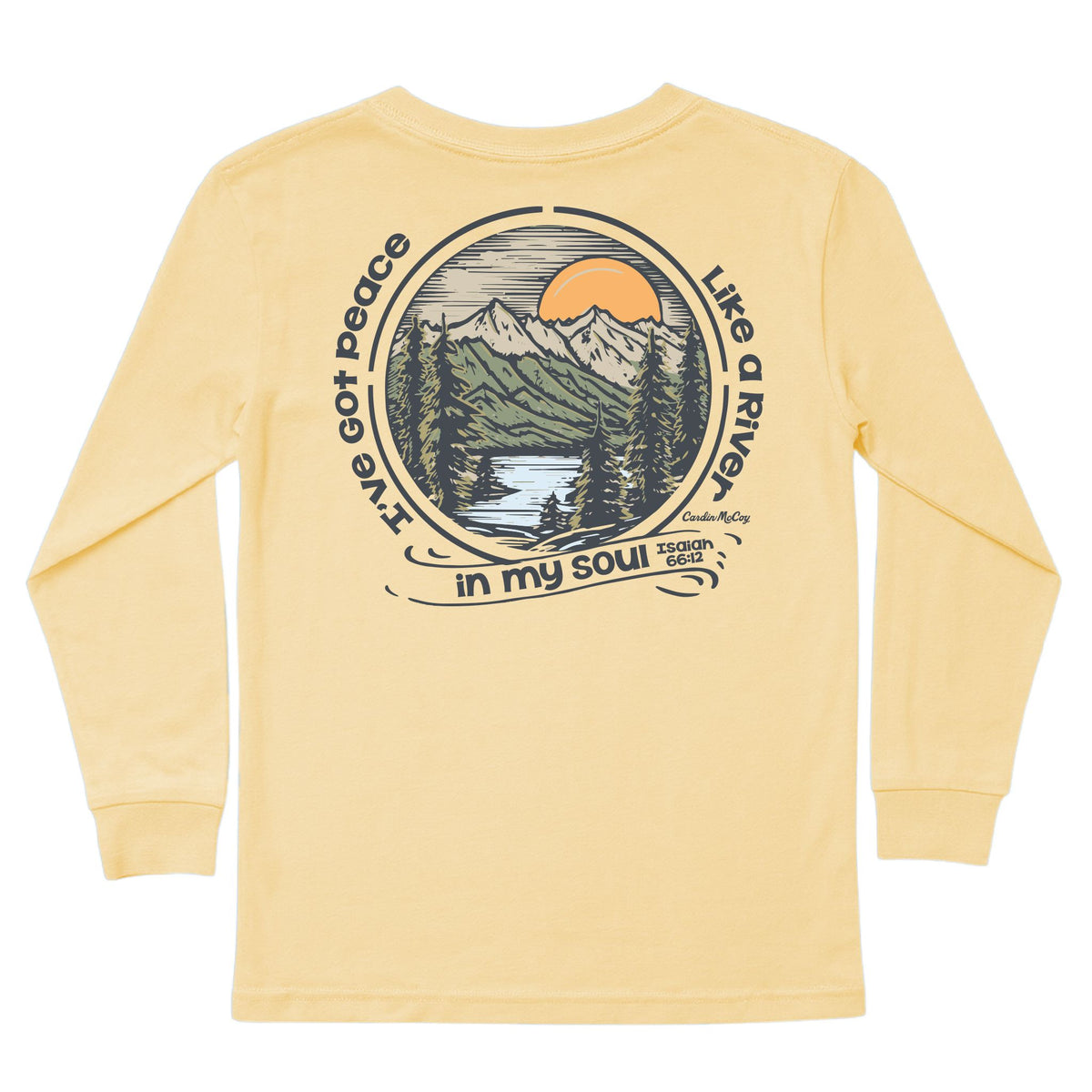 Kids' Peace Like A River Long-Sleeve Tee Long Sleeve T-Shirt Cardin McCoy Butter XXS (2/3) Pocket