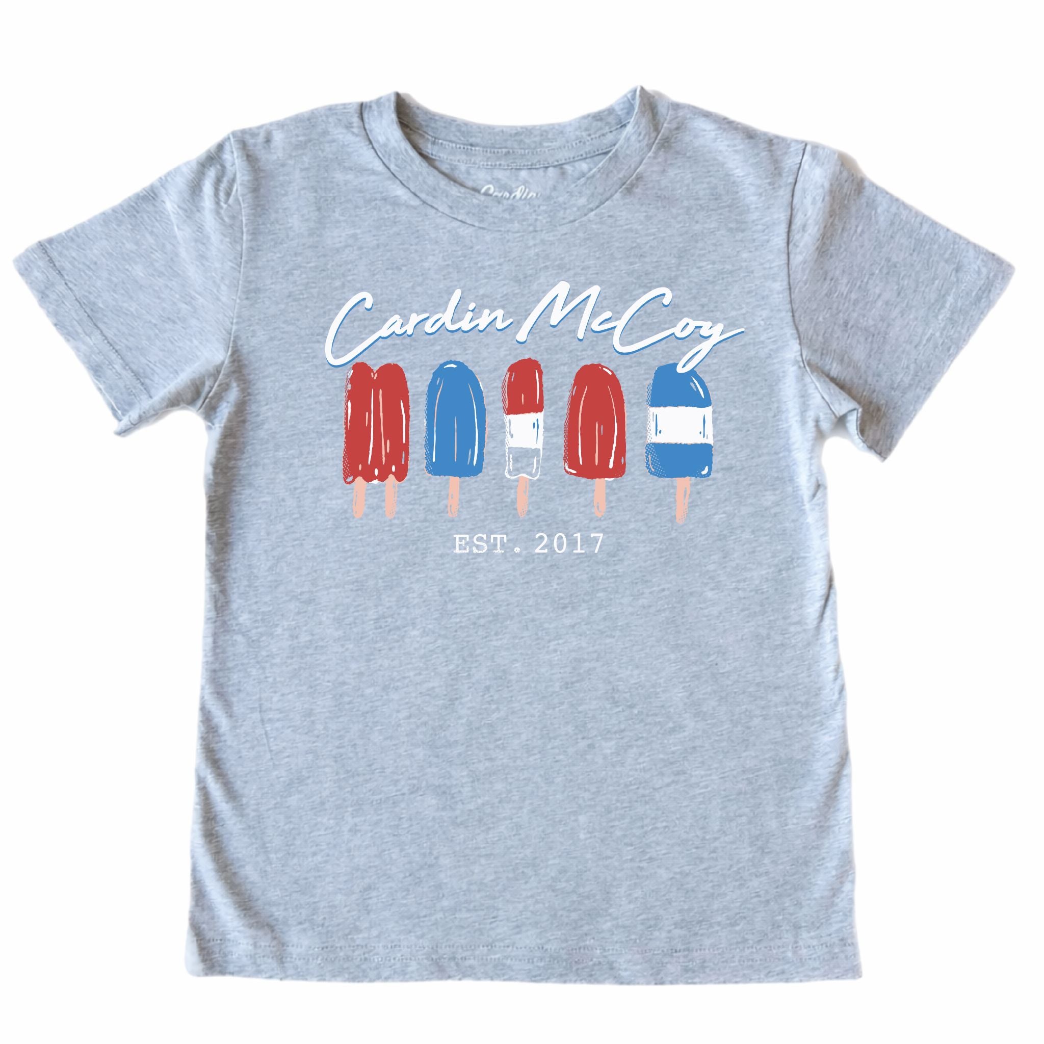 Kids' Popsicles Front Short-Sleeve Tee Short Sleeve T-Shirt Cardin McCoy Heather Gray XXS (2/3) Front