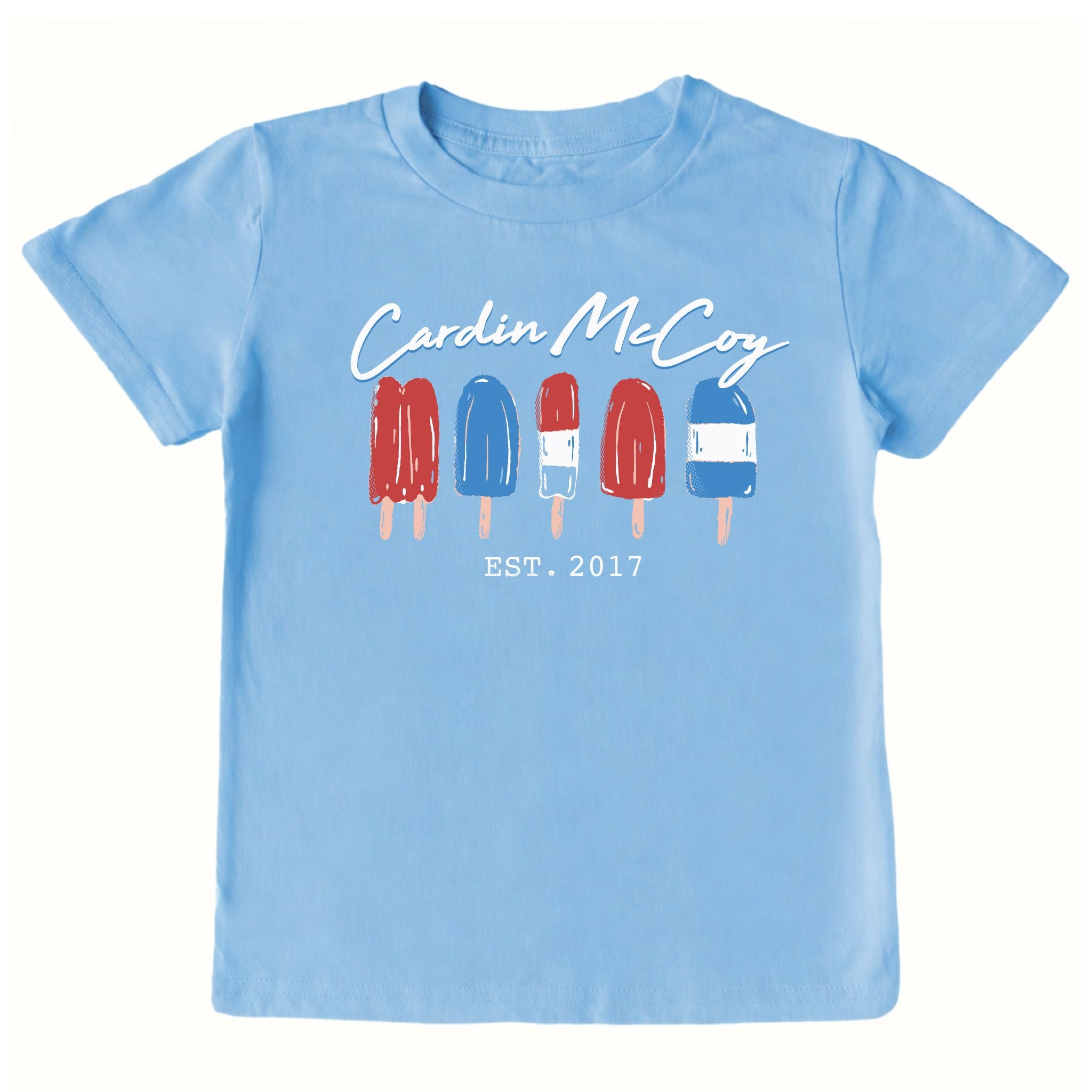 Kids' Popsicles Front Short-Sleeve Tee Short Sleeve T-Shirt Cardin McCoy Light Blue XXS (2/3) Front