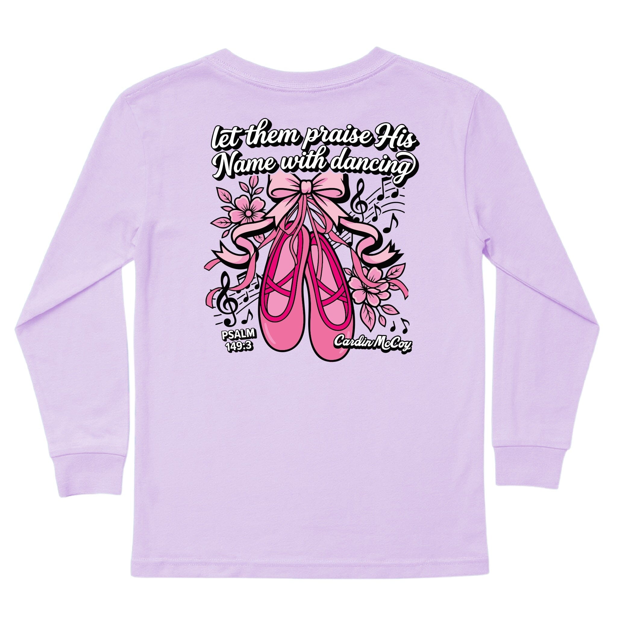Kids' Praise With Dancing Long-Sleeve Tee Long Sleeve T-Shirt Cardin McCoy Lavender XXS (2/3) Pocket