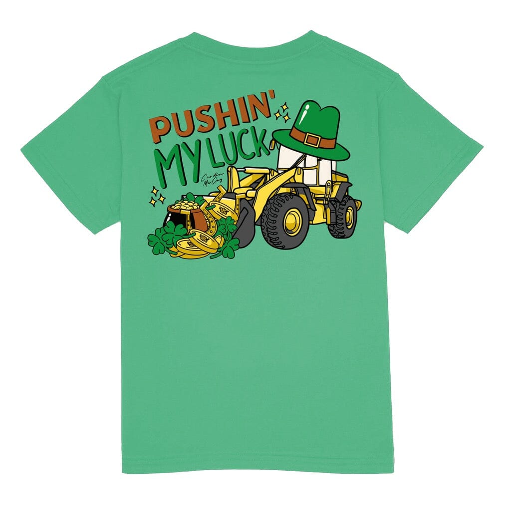 Kids' Pushin' My Luck Short Sleeve Pocket Tee Short Sleeve T-Shirt Cardin McCoy Green XXS (2/3) 