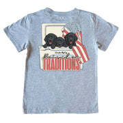 Kids' Raised on Tradition Short-Sleeve Tee Short Sleeve T-Shirt Cardin McCoy Heather Gray XXS (2/3) Pocket