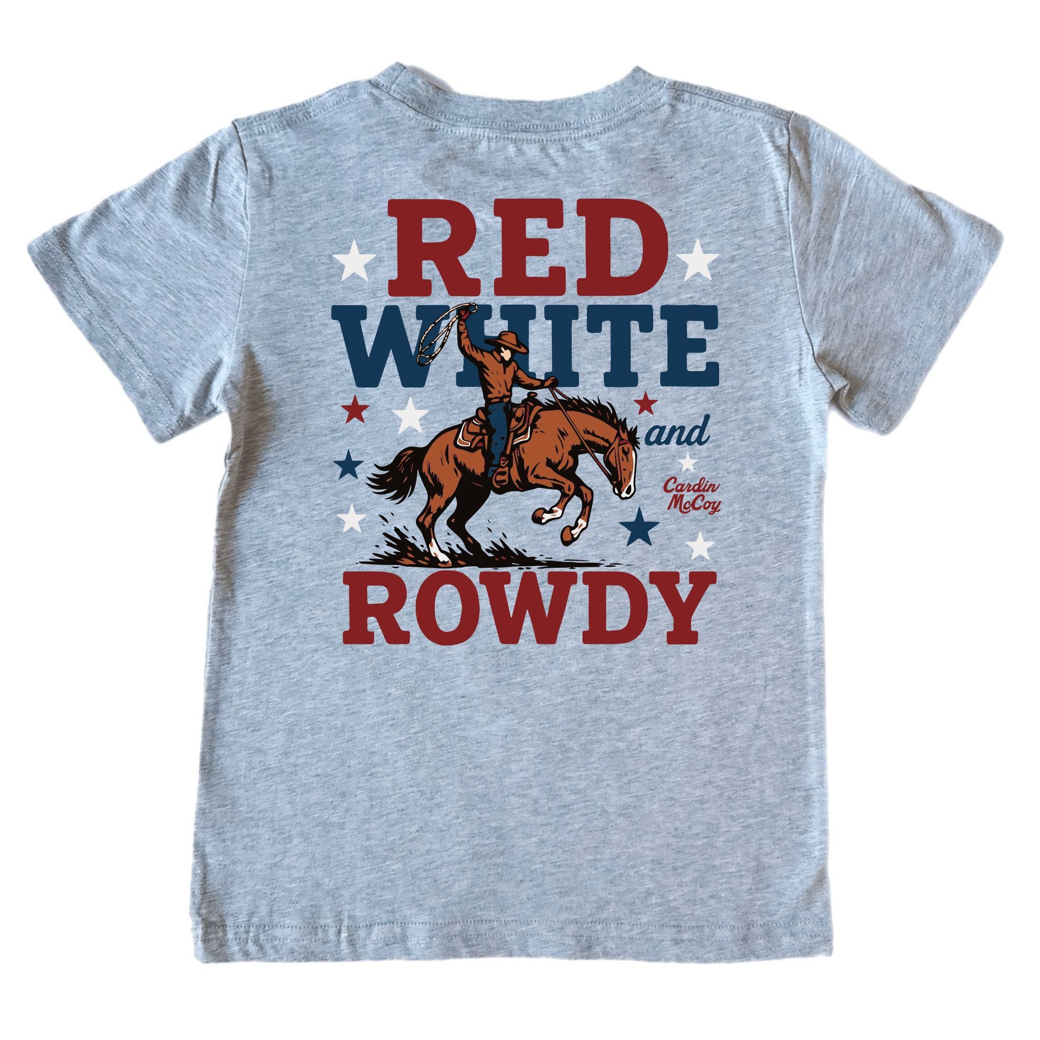 Kids' Red, White & Rowdy Short-Sleeve Tee Short Sleeve T-Shirt Cardin McCoy Heather Gray XXS (2/3) Pocket