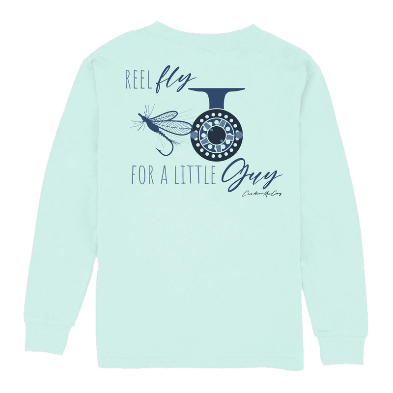 Kids' Reel Fly Long Sleeve Pocket Tee Long Sleeve T-Shirt Cardin McCoy Blue Mint XXS (2/3) 