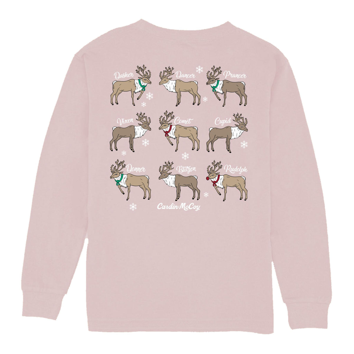 Kids' Reindeer Breeds Long-Sleeve Tee Long Sleeve T-Shirt Cardin McCoy Light Pink XXS (2/3) Pocket