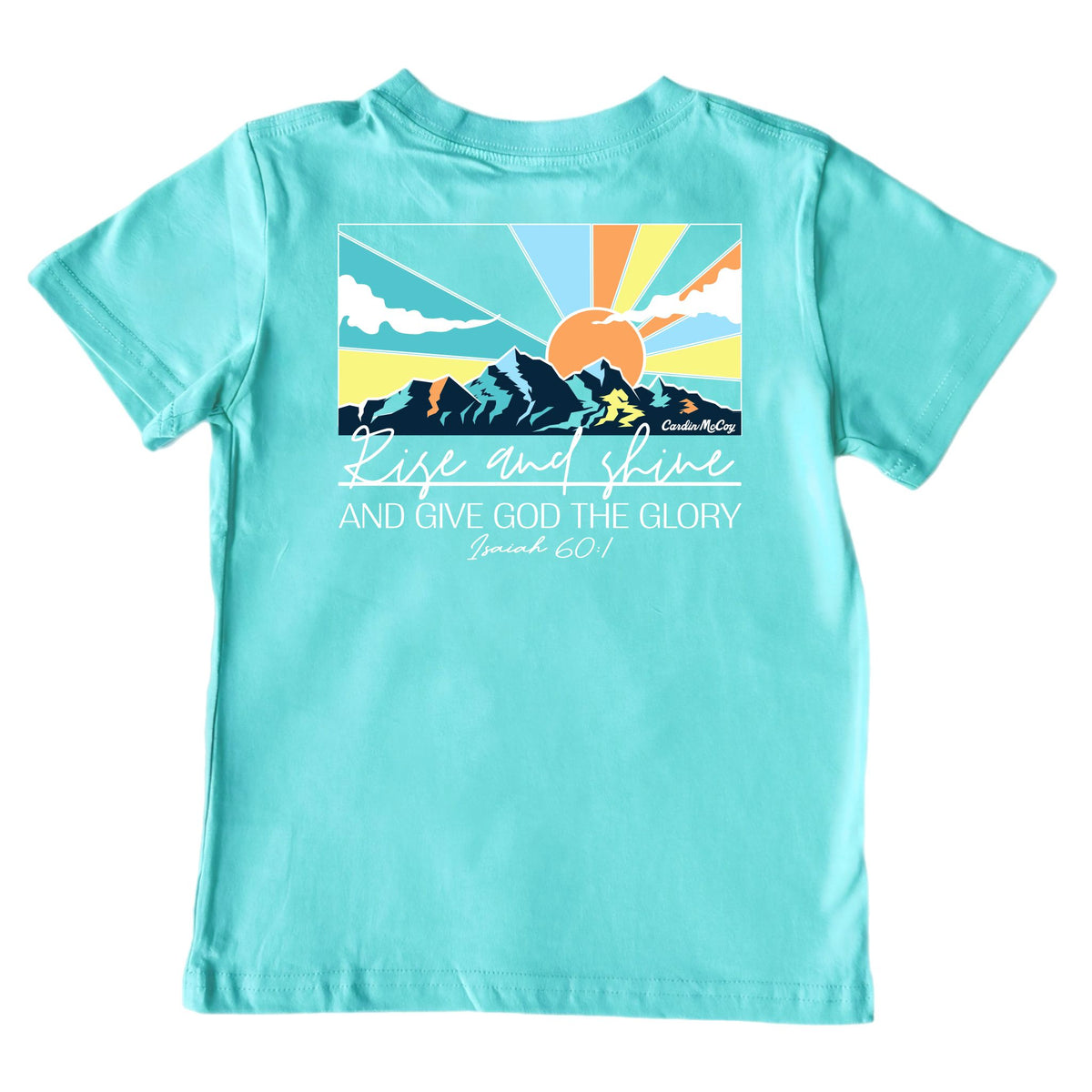 Kids' Rise and Shine Short-Sleeve Tee Short Sleeve T-Shirt Cardin McCoy Teal XXS (2/3) Pocket