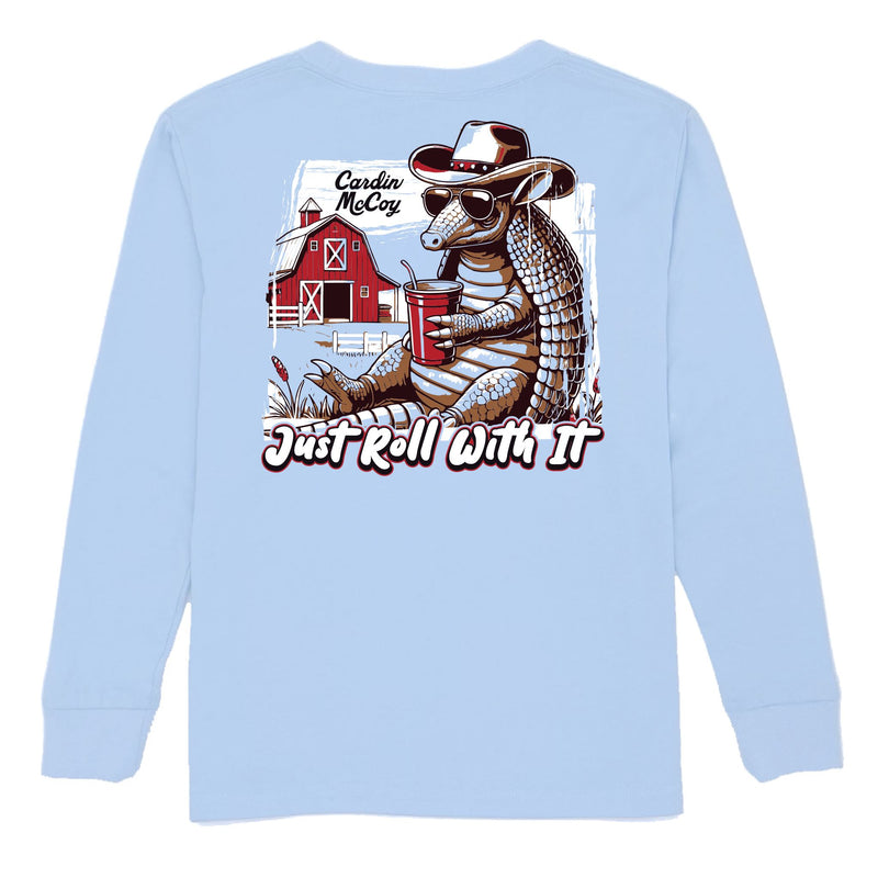 Kids' Roll With It Long-Sleeve Tee Long Sleeve T-Shirt Cardin McCoy Light Blue XXS (2/3) Pocket