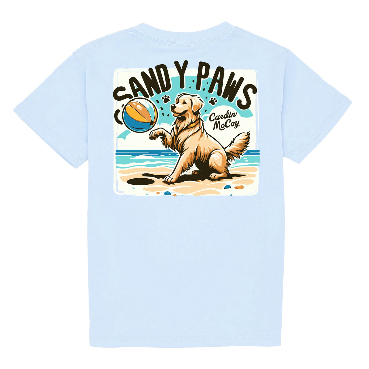 Kids' Sandy Paws Short Sleeve Tee Short Sleeve T-Shirt Cardin McCoy Cool Blue XXS (2/3) No Pocket