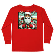 Kids' Santa Duck Hunter Long-Sleeve Tee Long Sleeve T-Shirt Cardin McCoy Red XXS (2/3) Pocket