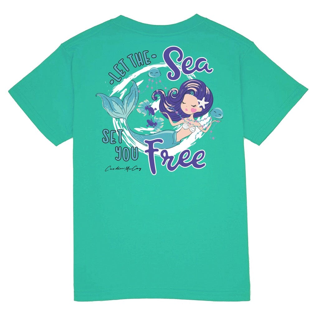 Kids' Sea Set You Free Short Sleeve Pocket Tee Short Sleeve T-Shirt Cardin McCoy Teal XXS (2/3) 
