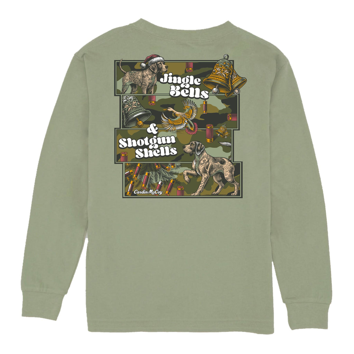 Kids' Shotgun Shells Long-Sleeve Tee Long Sleeve T-Shirt Cardin McCoy Light Olive XXS (2/3) Pocket