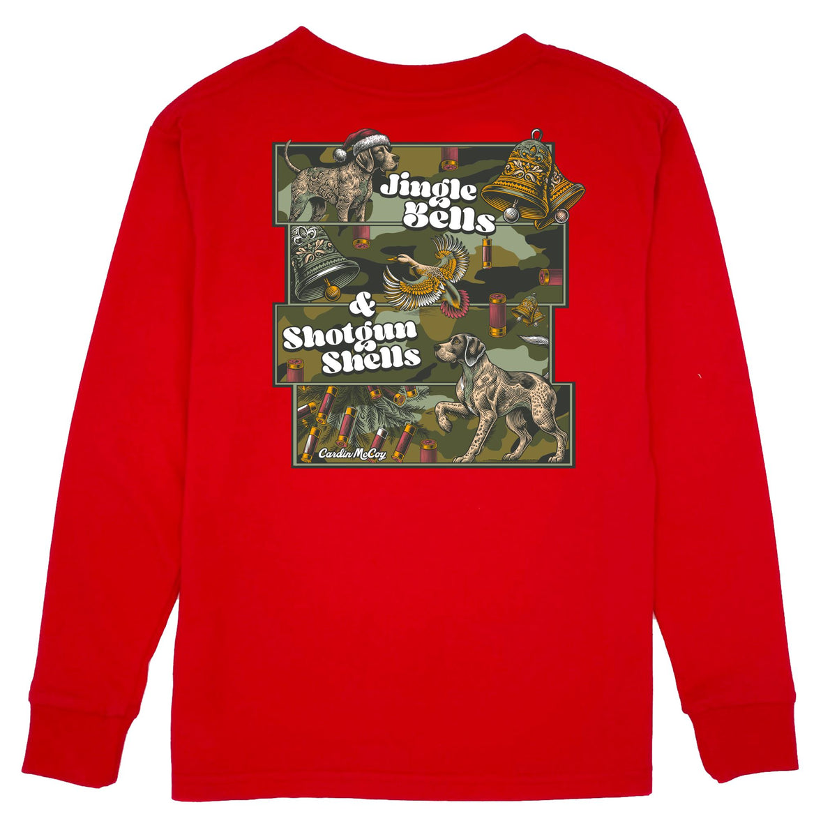 Kids' Shotgun Shells Long-Sleeve Tee Long Sleeve T-Shirt Cardin McCoy Red XXS (2/3) Pocket