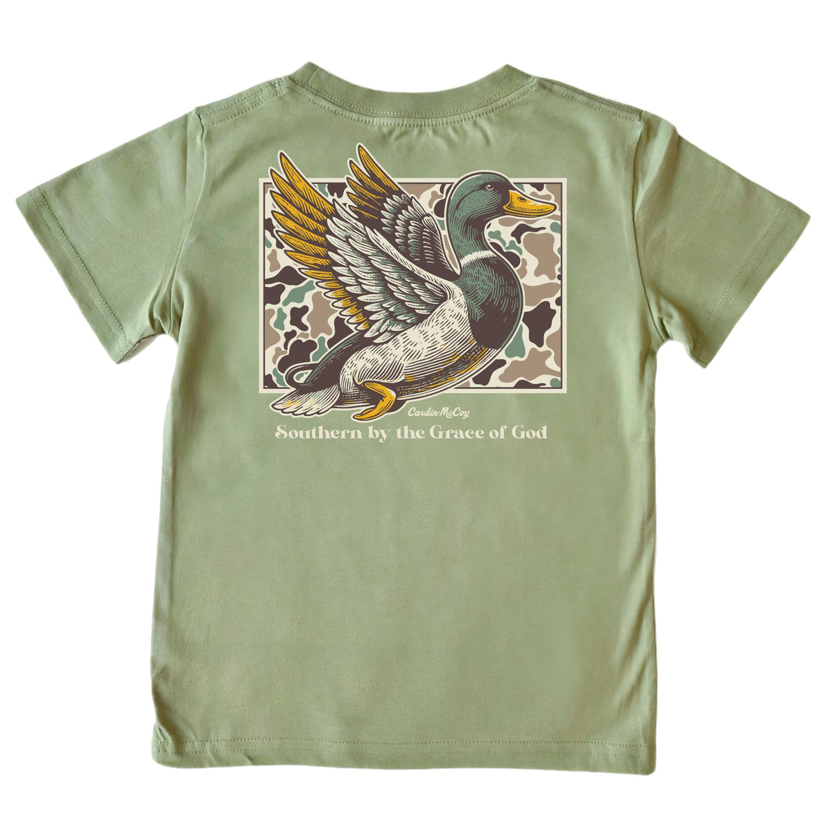 Kids' Southern By the Grace (Camo) Short-Sleeve Tee Short Sleeve T-Shirt Cardin McCoy Light Olive XXS (2/3) Pocket