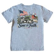 Kids' Sow in Faith Short-Sleeve Tee Short Sleeve T-Shirt Cardin McCoy Heather Gray XXS (2/3) Pocket