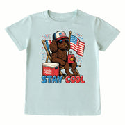 Kids' Stay Cool Front Design Short-Sleeve Tee Short Sleeve T-Shirt Cardin McCoy Blue Mint XXS (2/3) Front