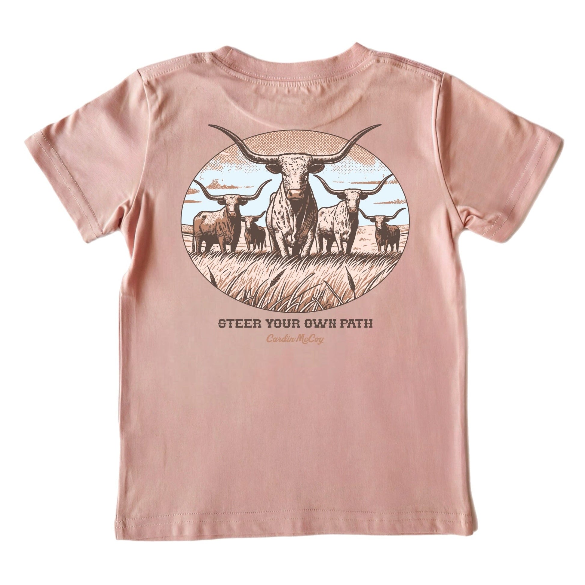 Kids' Steer Your Own Path Short-Sleeve Tee Short Sleeve T-Shirt Cardin McCoy Rose Tan XXS (2/3) Pocket