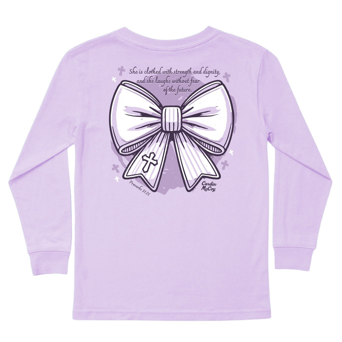 Kids' Strength & Dignity Long-Sleeve Tee Long Sleeve T-Shirt Cardin McCoy Lavender XXS (2/3) Pocket