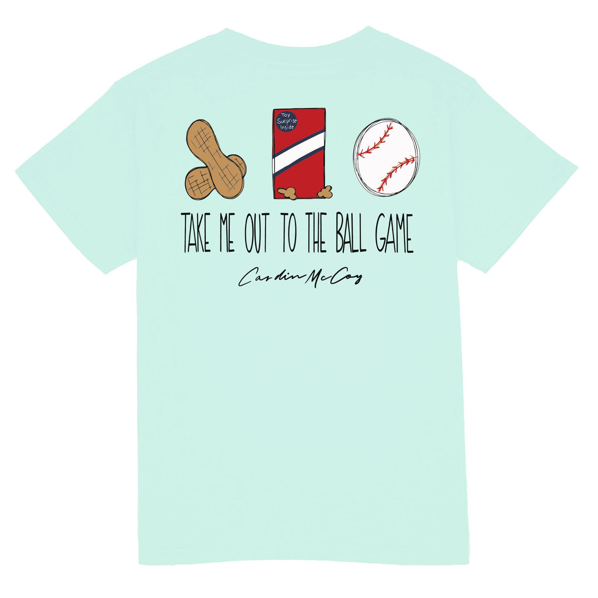 Kids' Take Me Out to the Ball Game Short Sleeve Pocket Tee Short Sleeve T-Shirt Cardin McCoy Blue Mint XXS (2/3) 
