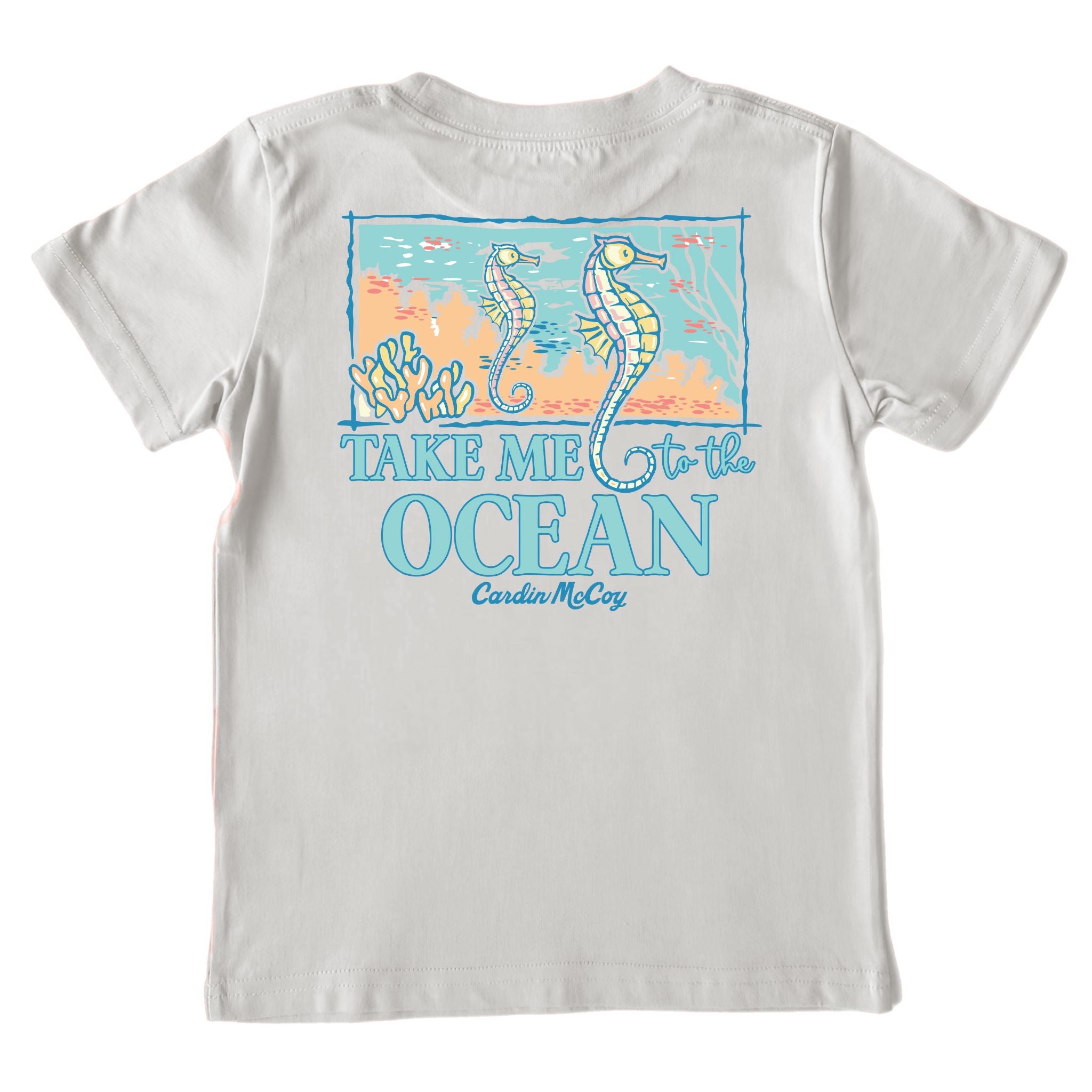 Kids' Take Me To The Ocean Short-Sleeve Tee Short Sleeve T-Shirt Cardin McCoy Ice Gray XXS (2/3) Pocket
