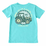 Kids' Thank God Short-Sleeve Tee Short Sleeve T-Shirt Cardin McCoy Teal XXS (2/3) Pocket