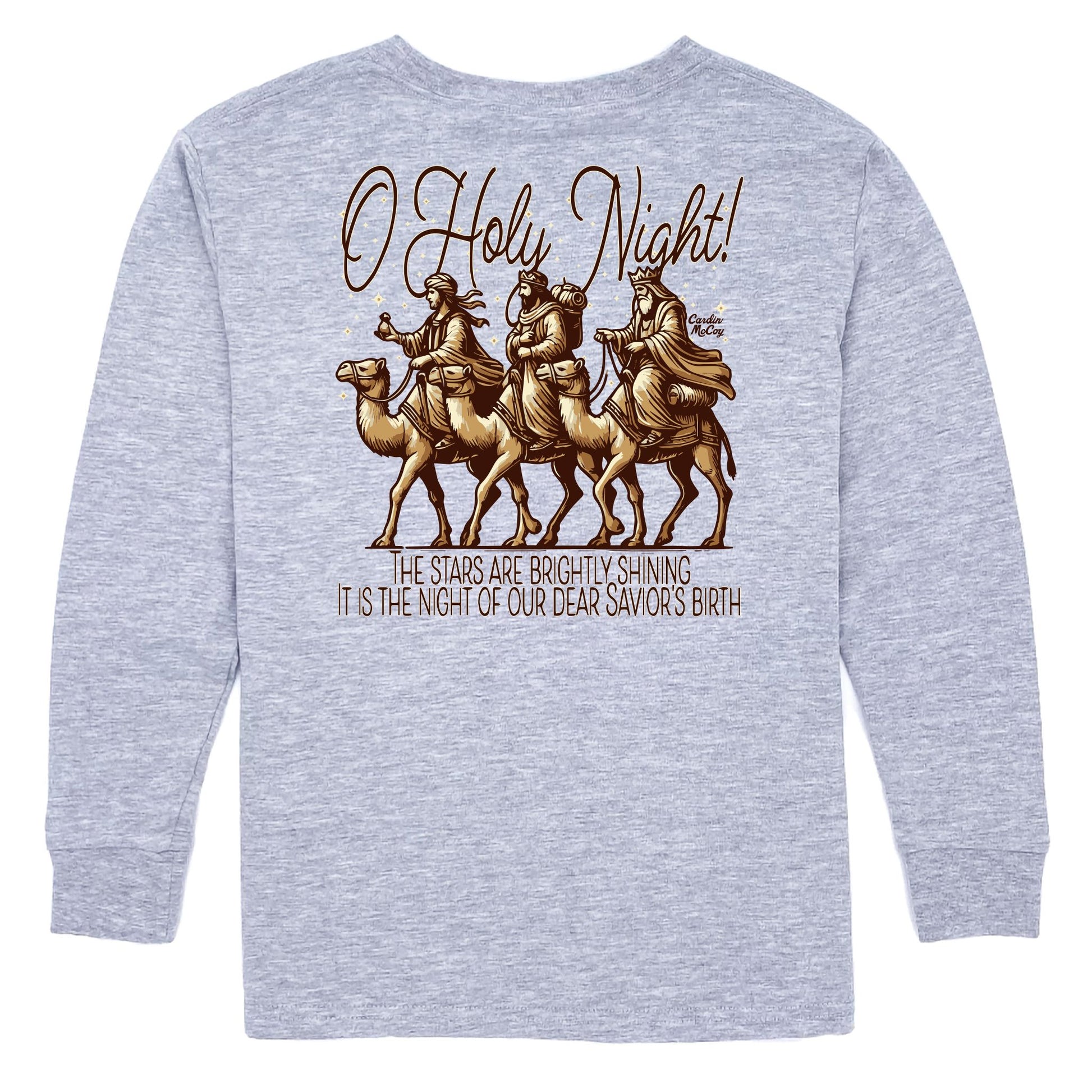 Kids' The Stars Are Shining Long-Sleeve Tee Long Sleeve T-Shirt Cardin McCoy Heather Gray XXS (2/3) Pocket