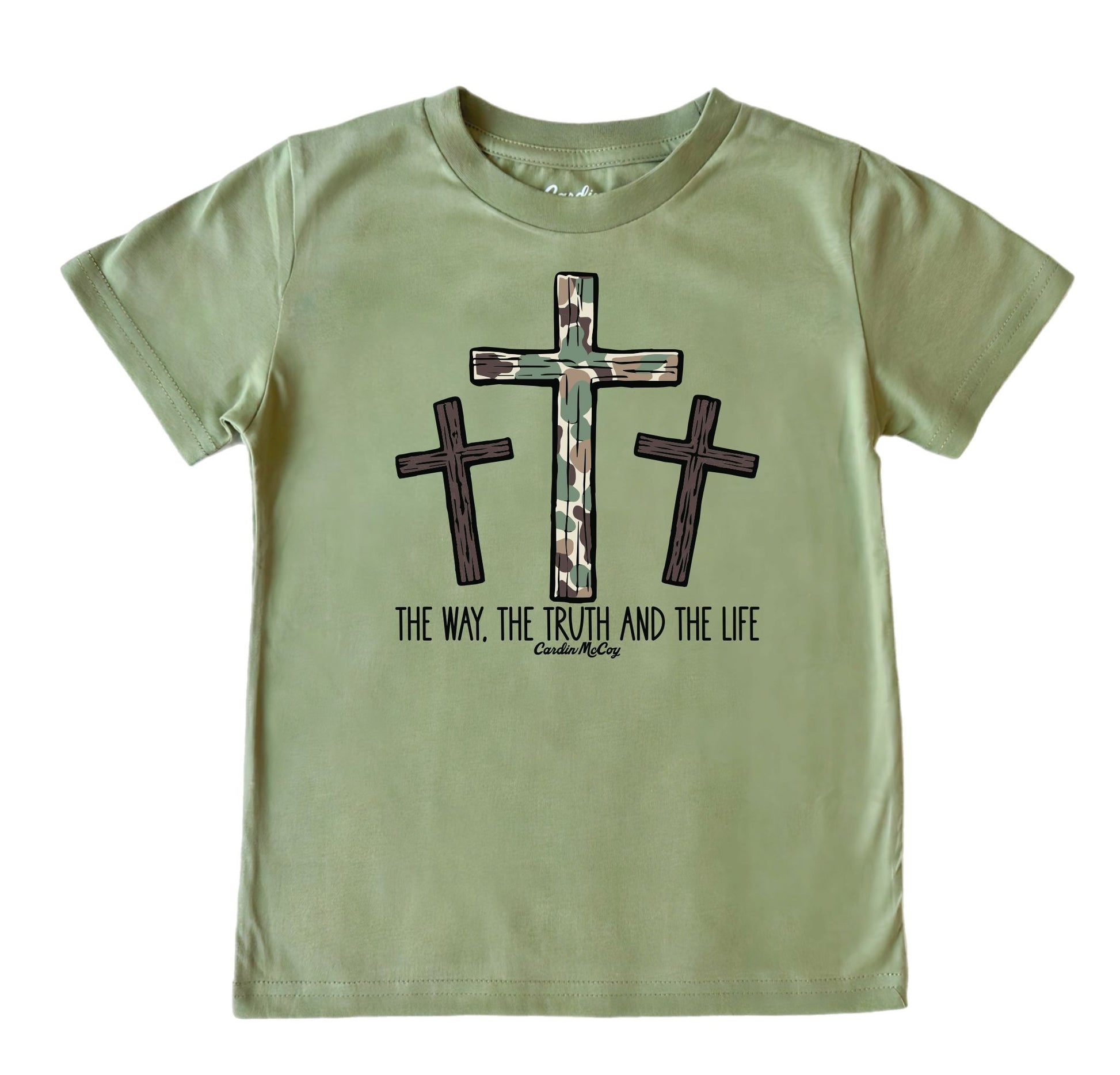 Kids' The Truth Front Short-Sleeve Tee Short Sleeve T-Shirt Cardin McCoy Light Olive XXS (2/3) Front