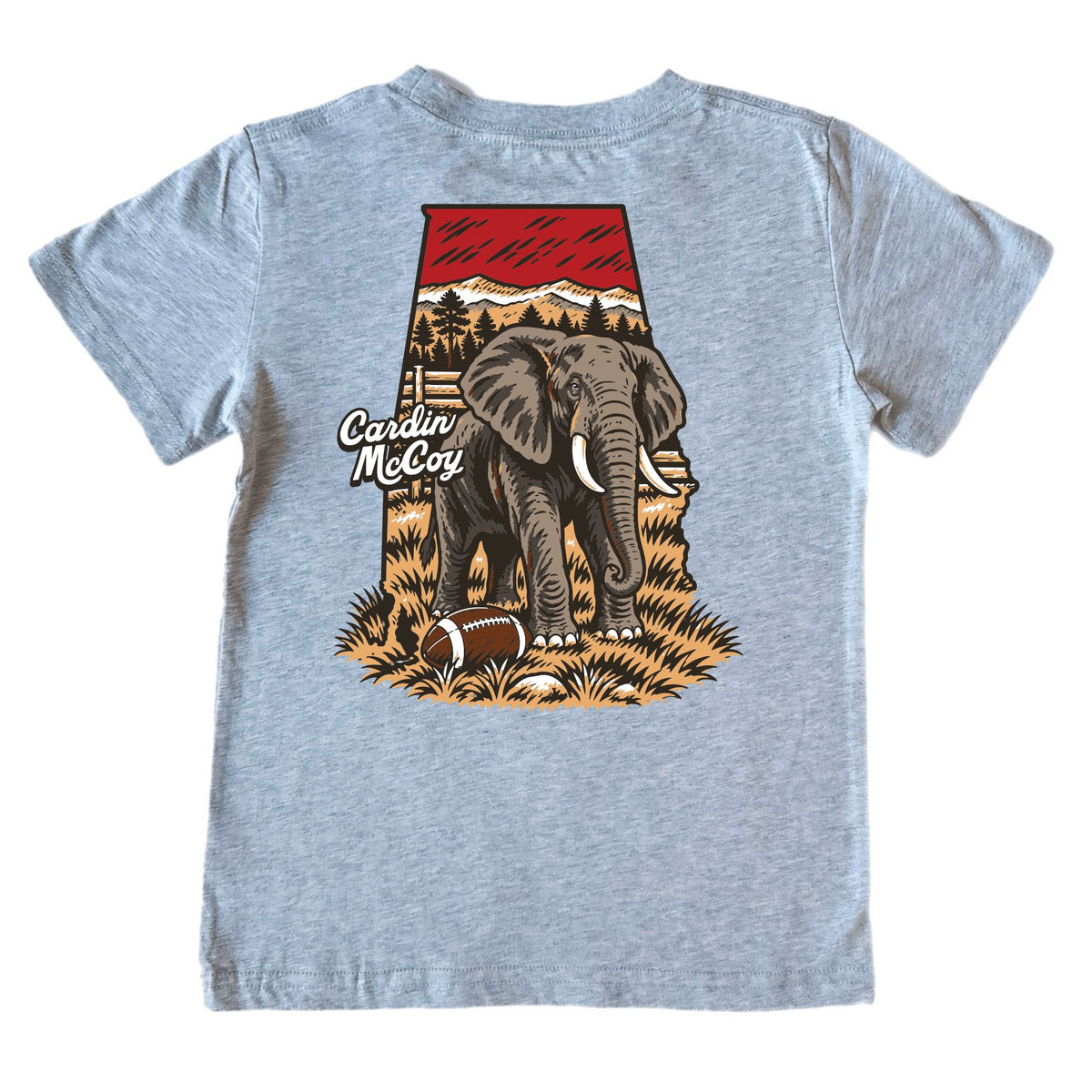 Kids' Tide Football Short-Sleeve Tee Short Sleeve T-Shirt Cardin McCoy Heather Gray XXS (2/3) Pocket